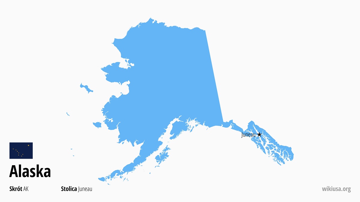 Mapa stanu Alaska | Gdzie leży Alaska? | Stan Alaska – mapa, ciekawostki, co zobaczyć