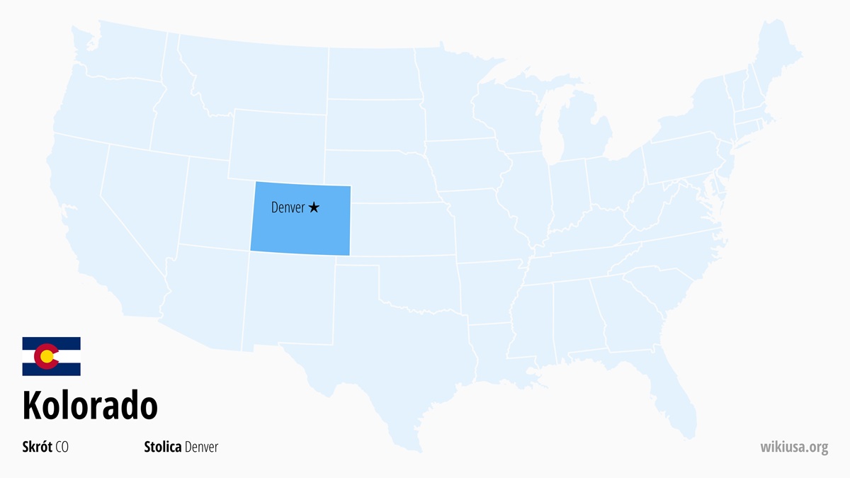 Mapa stanu Kolorado | Gdzie leży Kolorado? | Stan Kolorado – mapa, ciekawostki, największe miasta