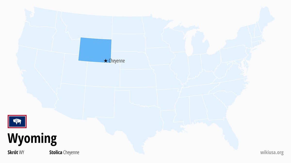 Mapa stanu Wyoming | Gdzie leży Wyoming? | Stan Wyoming – mapa, pogoda, czas, największe miasta