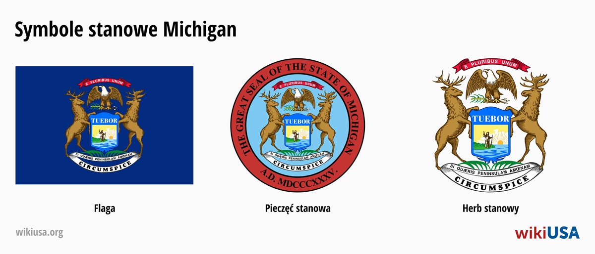 Flaga stanu Michigan | Wielka Pieczęć Stanu Michigan